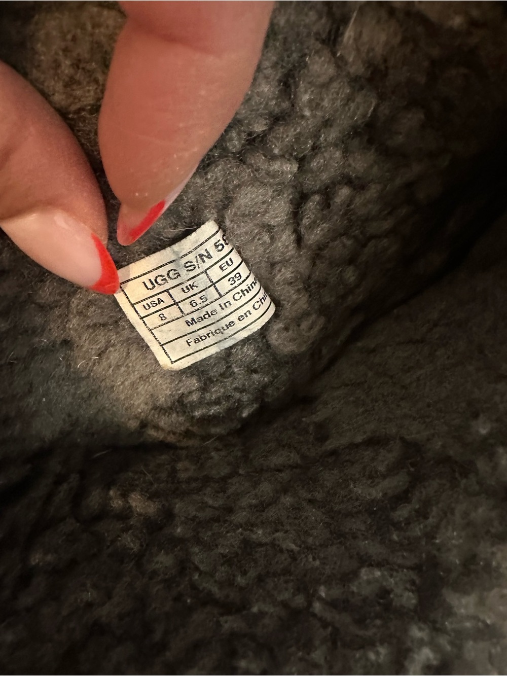 UGG Dark Gray Shearling-Lined Boots - Picture 5 of 5